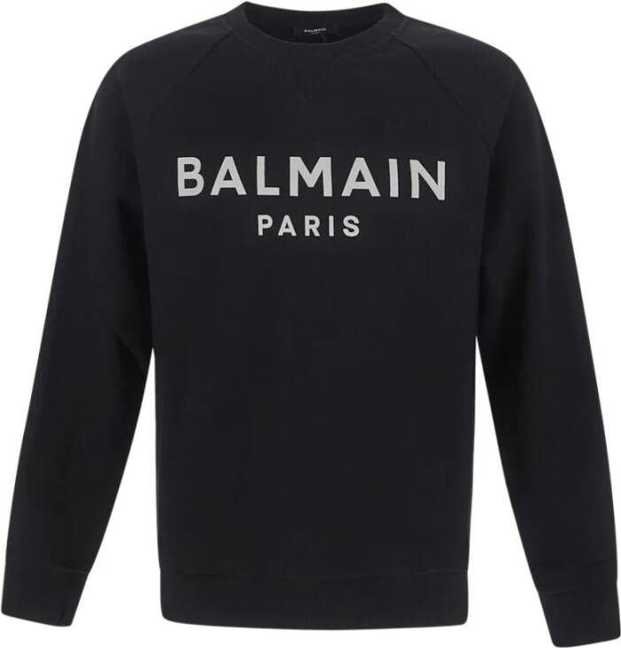 Balmain Logo Sweatshirt Stijlvol en Comfortabel Black Heren