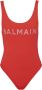 Balmain logo swimsuit Rood Dames - Thumbnail 1