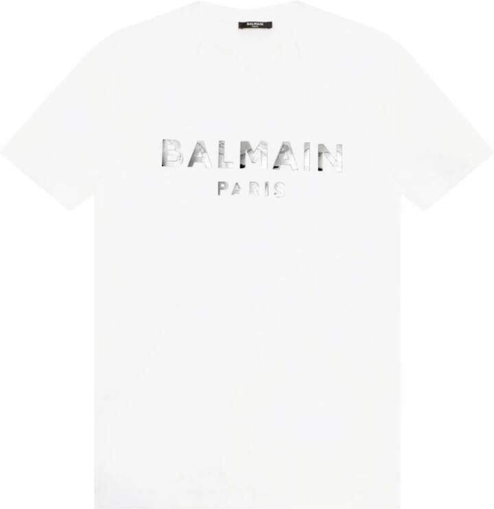 Balmain T-shirt met logoprint Wit