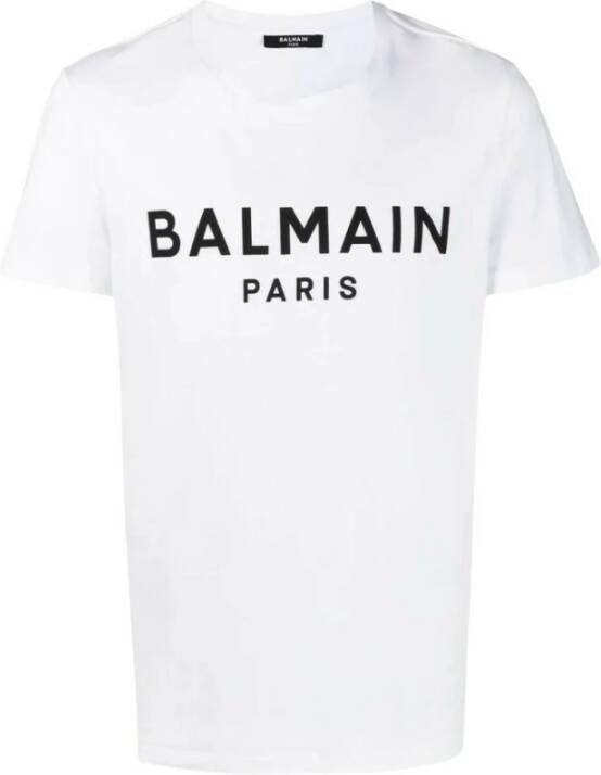 Balmain Logo T-Shirt Wit Heren