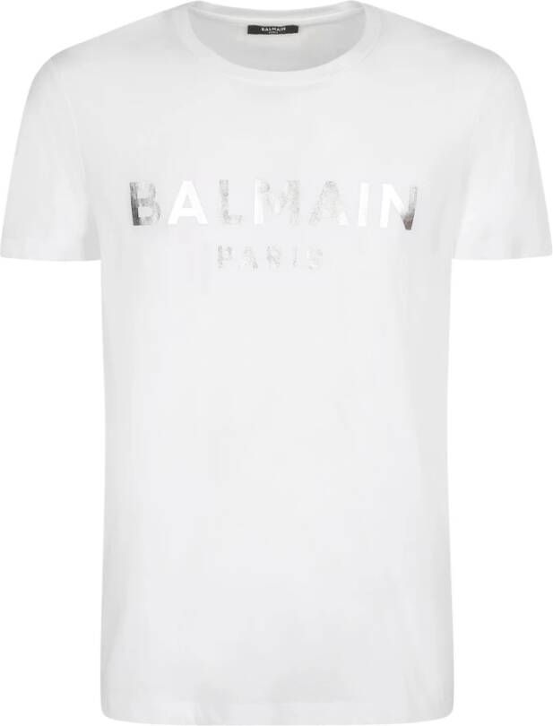 Balmain Wit katoenen t-shirt Wit Heren