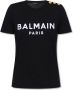 Balmain Logo T-shirt Black Dames - Thumbnail 1