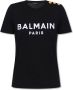 Balmain Logo T-shirt Black Dames - Thumbnail 1