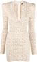 Balmain Luxe Jacquard Korte Jurk Beige Dames - Thumbnail 1