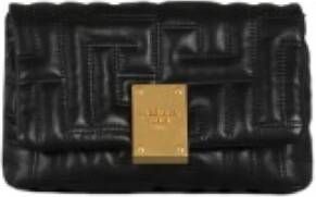 Balmain Luxe Soft Quilted Cross Body Tas Zwart Dames