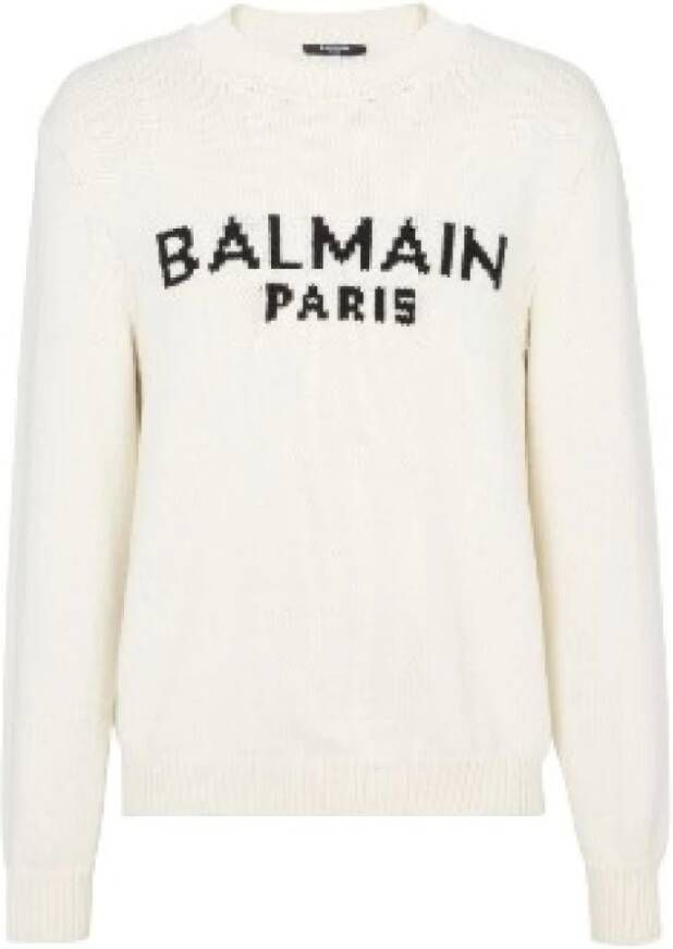 Balmain Merino Sweaters voor Heren Beige Heren