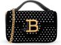 Balmain B-Buzz mini fluwelen en kristallen tas Black Dames - Thumbnail 1
