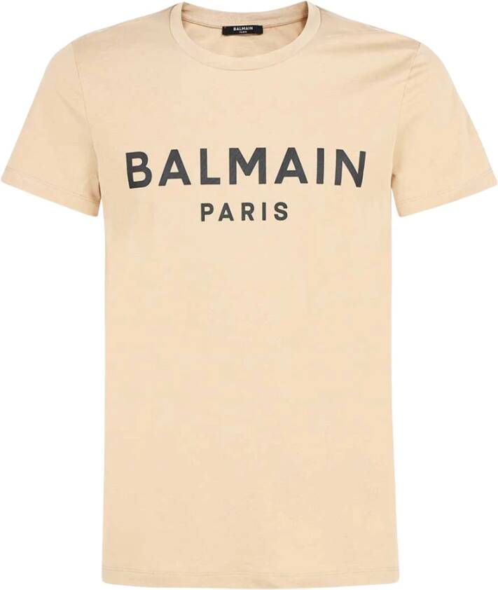 Balmain Moderne Heren T-Shirt Bruin Heren