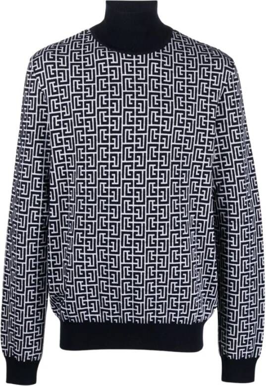 Balmain Moderne Turtleneck Sweater Wit Heren