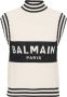 Balmain Gebreide bouclette Coltrui met monogram White Dames - Thumbnail 1