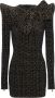 Balmain Mini-jurk met monogramprint Zwart - Thumbnail 1