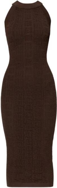 Balmain Mouwloze jurk Bruin Dames