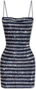 Balmain Mouwloze jurk met pailletten Blauw Dames