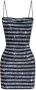 Balmain Mouwloze jurk met pailletten Blauw Dames - Thumbnail 1