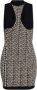 Balmain Mouwlloze Jurk met Monogram en Uitgesneden Details Black Dames - Thumbnail 1