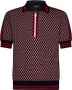 Balmain Poloshirt met monogram Rood - Thumbnail 1