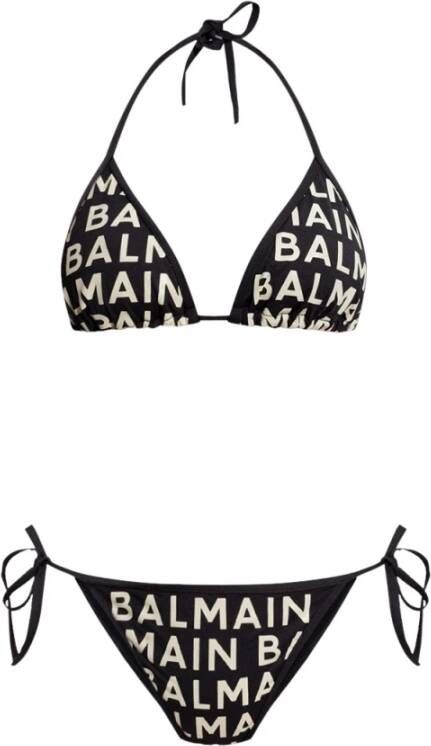 Balmain Omkeerbare Strand Bikini Zwart Dames
