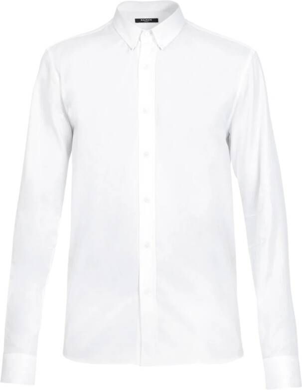 Balmain Aansluitend overhemd van katoen White Heren