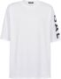 Balmain Polo Shirts Oversized ecologisch ontworpen katoenen T-shirt met logoprint White Green Heren - Thumbnail 1