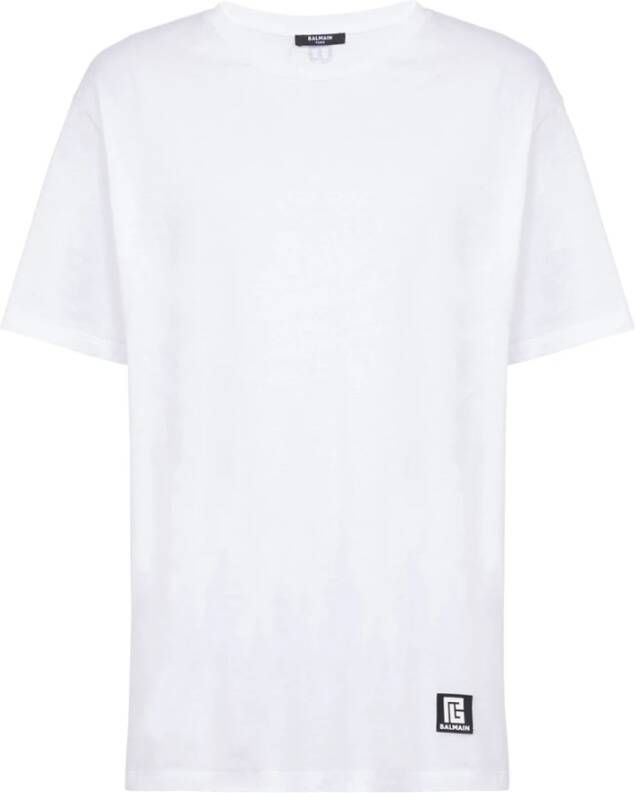 Balmain T-shirt met logopatch Wit - Foto 1