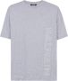 Balmain Oversized T-shirt van milieuvriendelijk katoen met reflecterend logo Grijs Heren - Thumbnail 1