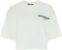 Balmain Oversized Wit Katoenen T-Shirt White Dames - Thumbnail 1