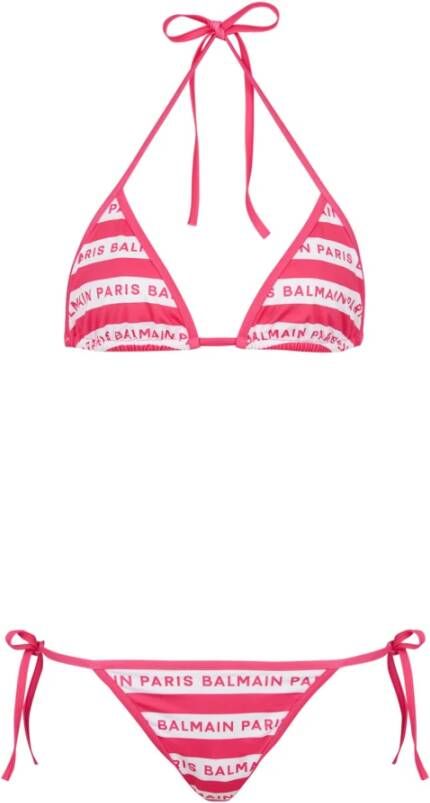 Balmain Paris driehoek bikini Pink Dames