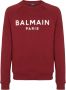 Balmain Sweatshirt met logo Rood Heren - Thumbnail 1