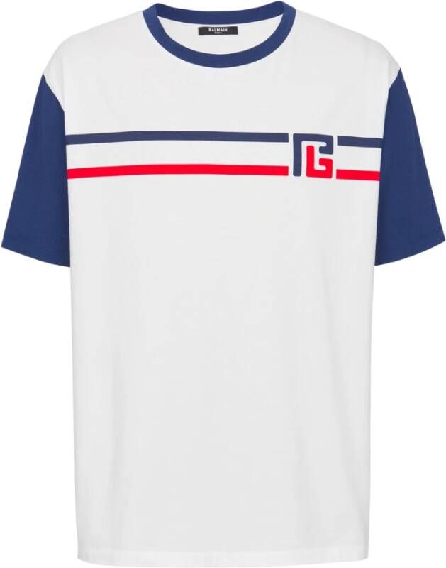 Balmain PB '70s T-shirt Wit Heren