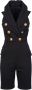 Balmain Trendy Zwart Pinafore Metal Playsuit Zwart Dames - Thumbnail 1