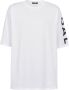 Balmain Polo Shirts Oversized ecologisch ontworpen katoenen T-shirt met logoprint White Green Heren - Thumbnail 3