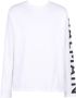 Balmain Polo Shirts T-shirt met lange mouwen van katoen met handtekening op de mouw. White Black Heren - Thumbnail 3