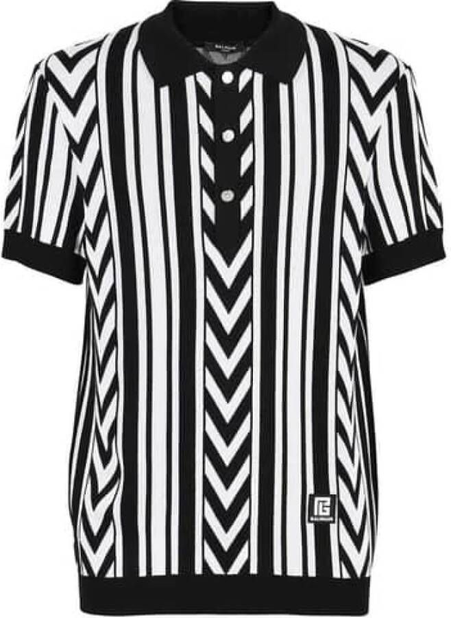 Balmain Poloshirt Wit Heren