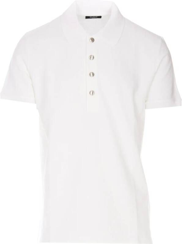 Balmain Poloshirt Wit Heren