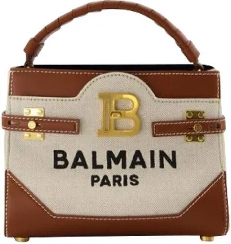 Balmain Pre-owned Canvas handbags Bruin Dames