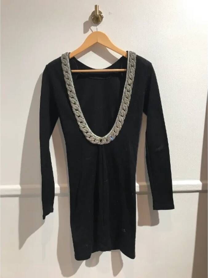 Balmain Pre-owned Cotton dresses Zwart Dames