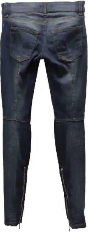 Balmain Pre-owned Cotton jeans Blauw Dames