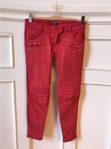 Balmain Pre-owned Cotton jeans Roze Dames