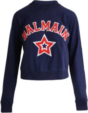 Balmain Pre-owned Cotton outerwear Blauw Dames
