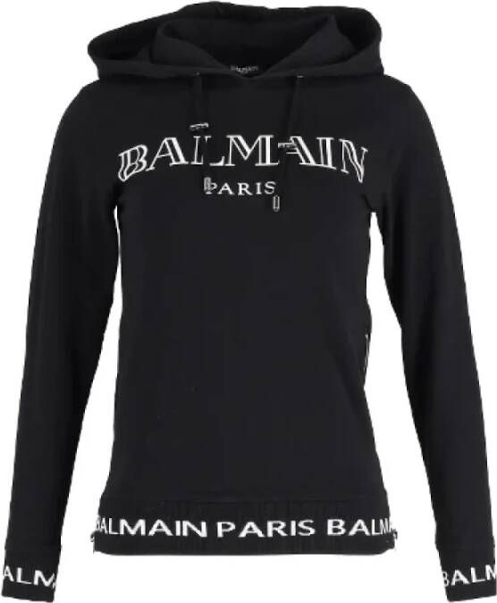 Balmain Pre-owned Cotton outerwear Zwart Dames