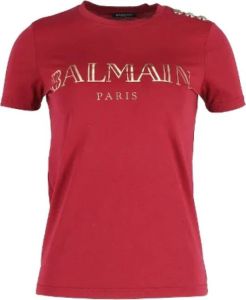 Balmain Pre-owned Cotton tops Rood Dames
