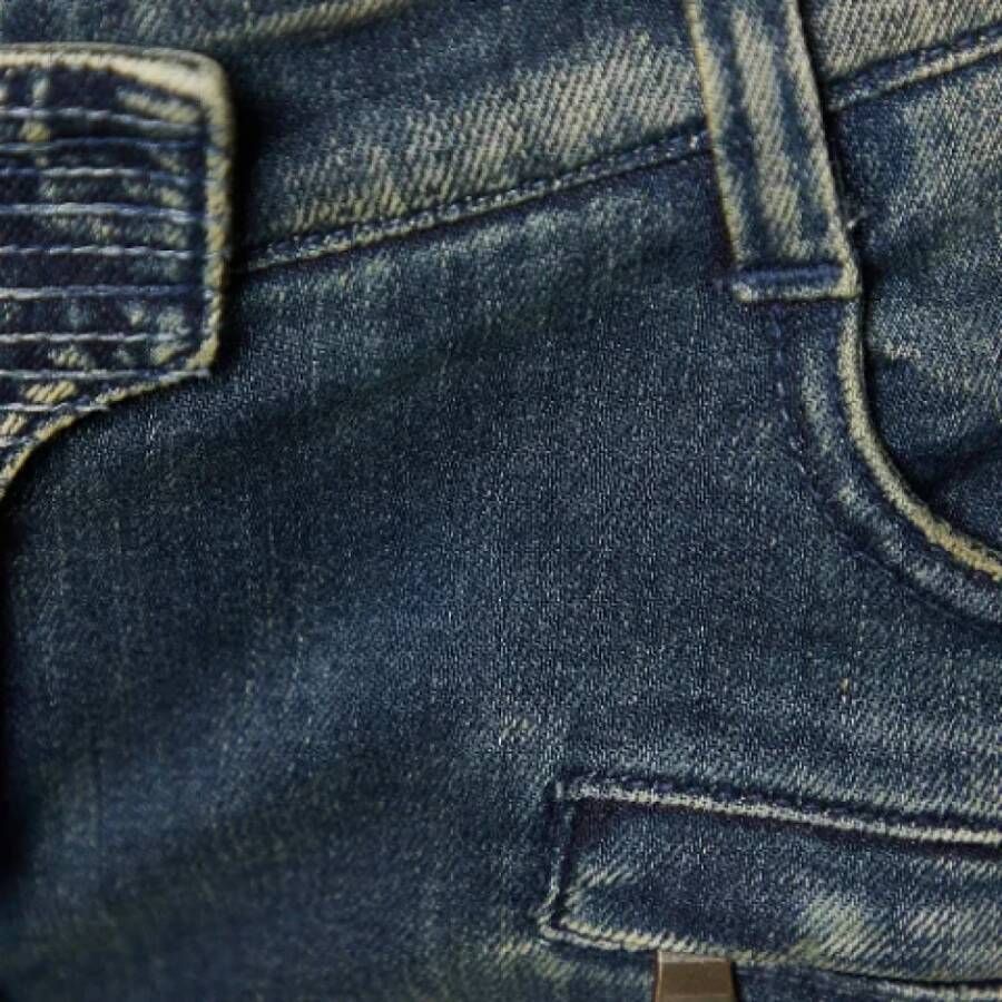 Balmain Pre-owned Denim jeans Blauw Dames