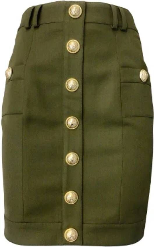 Balmain Pre-owned Fabric bottoms Groen Dames