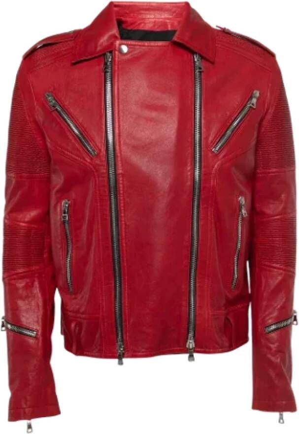 Balmain Pre-owned Fabric outerwear Rood Dames