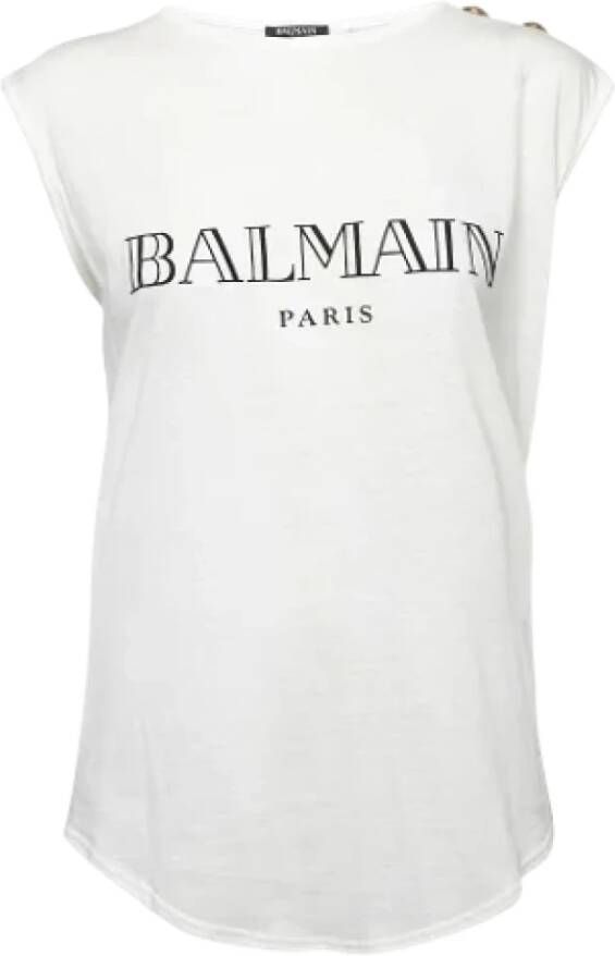 Balmain Pre-owned Fabric tops Wit Dames