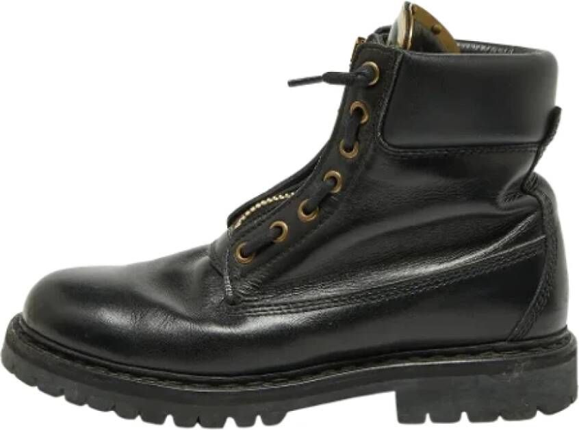 Balmain Pre-owned Leather boots Zwart Dames
