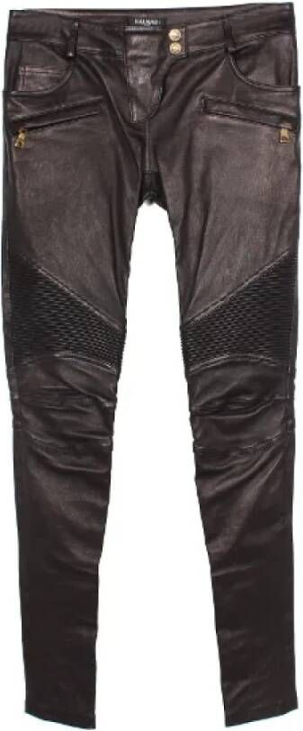 Balmain Pre-owned Leather bottoms Zwart Dames