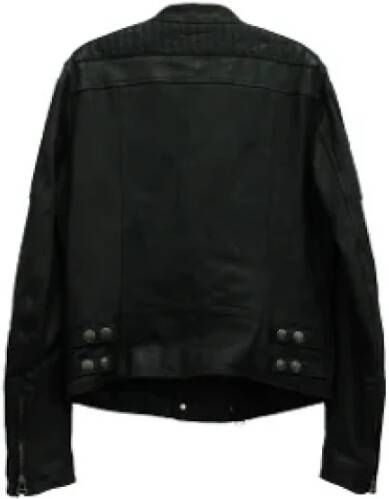 Balmain Pre-owned Leather outerwear Bruin Dames