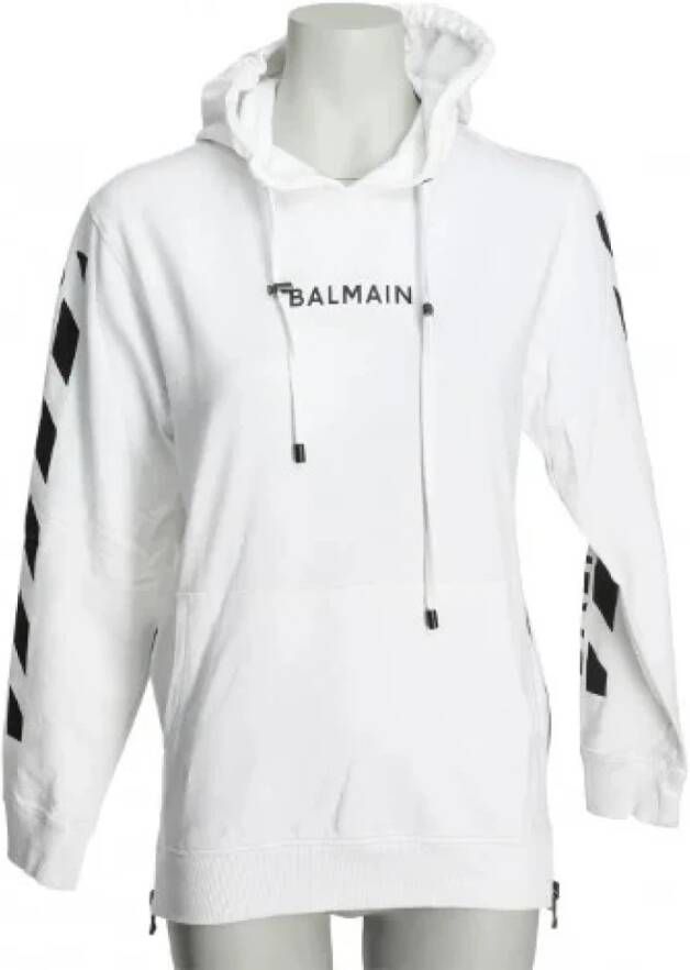 Balmain Pre-owned Pratilled fabric tops Wit Dames
