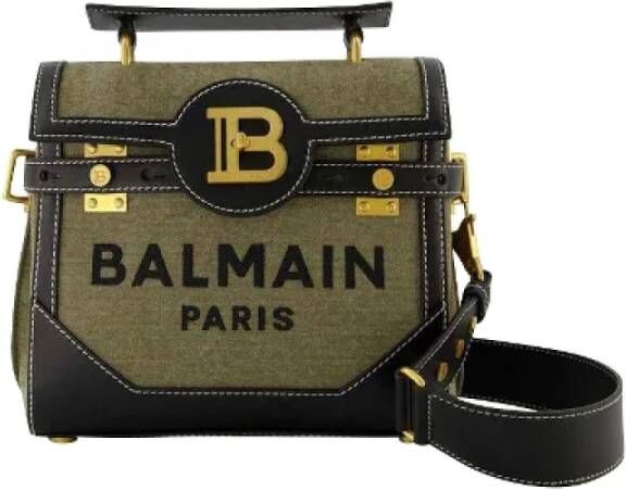 Balmain Pre-owned Canvas shoulder-bags Groen Dames